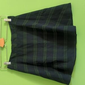 Plaid Blue And Green A-line Skirt